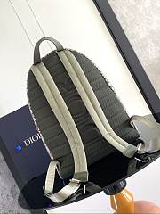 Dior Rider Backpack Khaki Oblique 30x42x15cm - 3