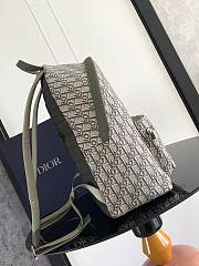 Dior Rider Backpack Khaki Oblique 30x42x15cm - 4