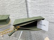Dior Caro Pouch Calfskin Green 19x14x3cm - 6