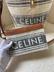 Celine 23SSteen Bucket 16 Striped Texttile 23x25x32cm  - 4