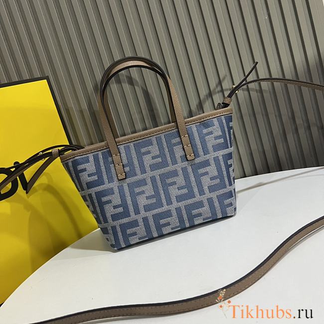 Fendi Roll Mini Light Blue Bag 15.5x13x11cm - 1