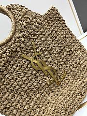 YSL Raffia Tote Bag 43x33cm - 5