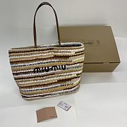 Miu Miu Crochet Tote Bag Natural 40x34x16cm - 1