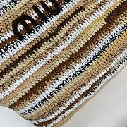 Miu Miu Crochet Tote Bag Natural 40x34x16cm - 5
