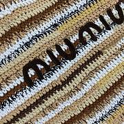Miu Miu Crochet Tote Bag Natural 40x34x16cm - 4