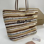 Miu Miu Crochet Tote Bag Natural 40x34x16cm - 3