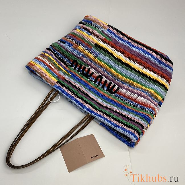 Miu Miu Crochet Tote Bag Multicolored 40x34x16cm - 1