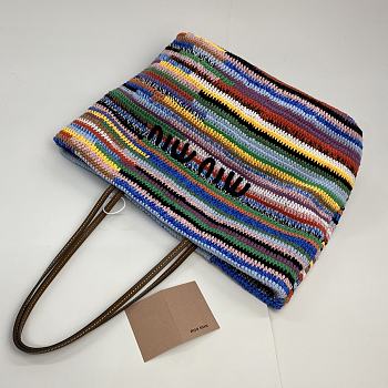Miu Miu Crochet Tote Bag Multicolored 40x34x16cm