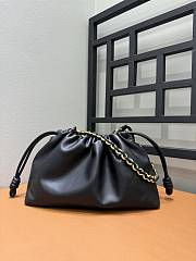 Loewe Flamenco Purse Bag Mellow Black Lambskin 30x20x10.5cm - 2