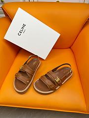 Celine Tippy Triomphe Sandal Brown - 4