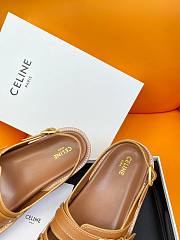 Celine Tippy Triomphe Sandal Brown - 3