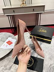 Christian Louboutin Kate Perforated Pointed Toe Leather 85mm - 2