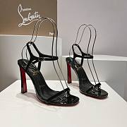 Christian Louboutin Condora 85mm Black Patent Sandals - 1