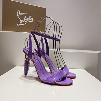 Christian Louboutin Lipgloss Queen Patent Purple Sandals 100