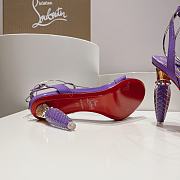 Christian Louboutin Lipgloss Queen Patent Purple Sandals 100 - 5