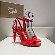 Christian Louboutin Lipgloss Queen Patent Red Sandals 100 - 1