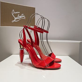 Christian Louboutin Lipgloss Queen Patent Red Sandals 100