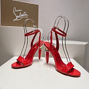 Christian Louboutin Lipgloss Queen Patent Red Sandals 100 - 5