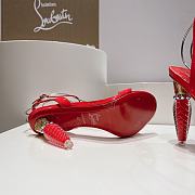 Christian Louboutin Lipgloss Queen Patent Red Sandals 100 - 4