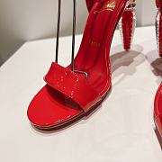 Christian Louboutin Lipgloss Queen Patent Red Sandals 100 - 3