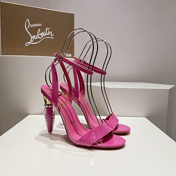 Christian Louboutin Lipgloss Queen Patent Pink Sandals 100