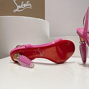 Christian Louboutin Lipgloss Queen Patent Pink Sandals 100 - 5