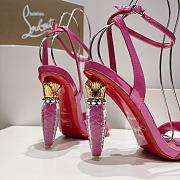 Christian Louboutin Lipgloss Queen Patent Pink Sandals 100 - 4