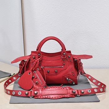 Balenciaga Neo Cagole XS Red Handbag 26x13x18cm