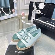 Chanel Espadrilles Green Leather - 1