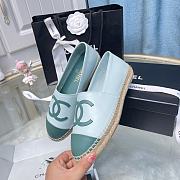 Chanel Espadrilles Green Leather - 4