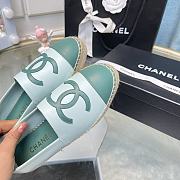 Chanel Espadrilles Green Leather - 3