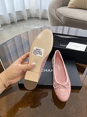 Chanel Ballerina Tweed Pink Flat - 4