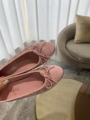 Chanel Ballerina Tweed Pink Flat - 3