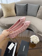 Chanel Ballerina Tweed Pink Flat - 2