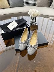 Chanel Ballerina Tweed Grey Flat - 5