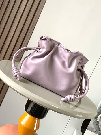 Loewe Mini Flamenco Clutch Bag Purple 23.9x18x9cm