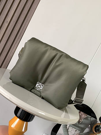 Loewe Puffer Goya Messenger Nylon Khaki Green 30x20.5x10cm