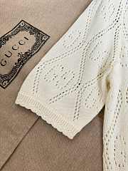 Gucci GG pointelle-knit Knitted Top - 5