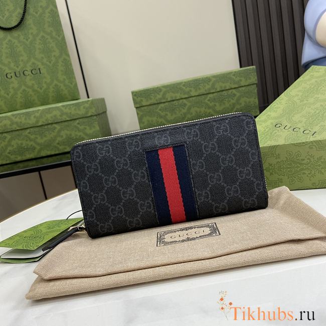 Gucci GG Supreme Web Zip Around Wallet 19x10x2.5cm - 1