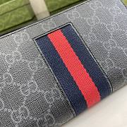 Gucci GG Supreme Web Zip Around Wallet 19x10x2.5cm - 3