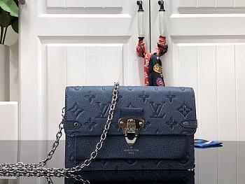 Louis Vuitton LV Vavin Chain Wallet Navy Blue 19x12.5x4cm