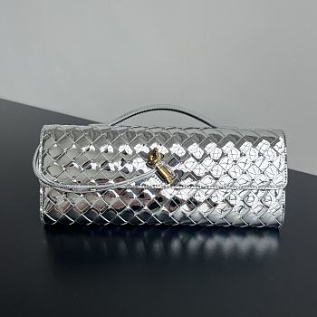 Bottega Veneta Long Clutch Andiamo Handle Silver Gold 31x13x3cm