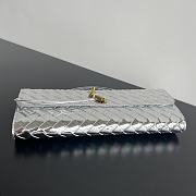 Bottega Veneta Long Clutch Andiamo Handle Silver Gold 31x13x3cm - 5