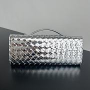 Bottega Veneta Long Clutch Andiamo Handle Silver Gold 31x13x3cm - 3