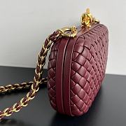 Bottega Veneta Knot With Chain Red Bag 19x11.5x5cm - 5