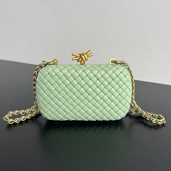 Bottega Veneta Knot With Chain Mint Bag 19x11.5x5cm