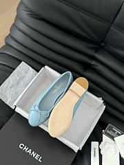 Chanel Ballerina Blue Leather Flat - 3