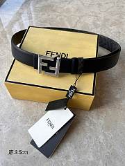 Fendi FF Motif Reversible Belt Silver 3.5cm - 4
