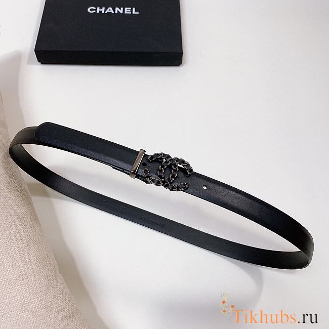 Chanel Black Belt 2cm 03 - 1