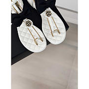 Chanel Leather Bow Sandals White - 2